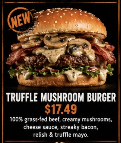 Truffle Mushroom from Hunger Burger